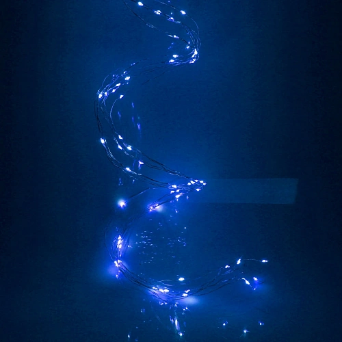 Гирлянда для дома Волшебный хвост 2,0 м, 8 нитей,  160 ламп, Синий (постоянное свечение)_7