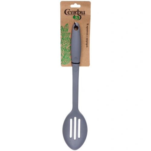 Ложка кухонная пластиковая с прорезями "Graphite" 33см