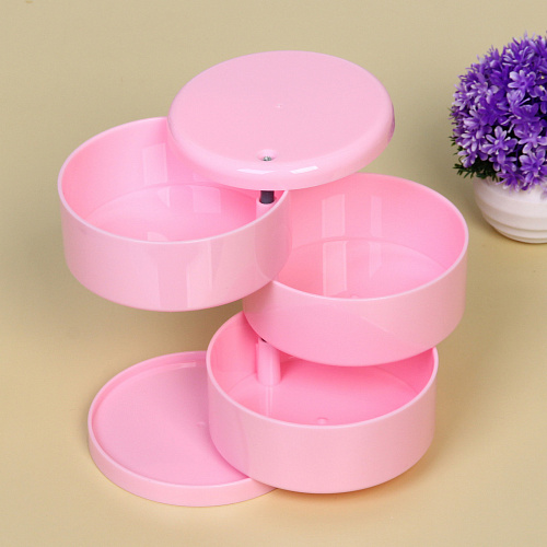 Органайзер для хранения МАРЦИПАН, цвет пудровый, три отделения, 10513см (упаковка коробка)_3