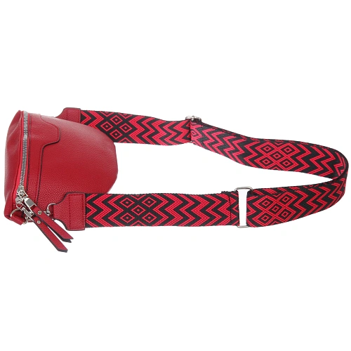 Сумка женская через плечо ИМАНИ, цвет бордовый, три кармана, 241975см (лейбл Ultramarine)_6