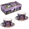 Кофейный набор 4 предмета "Цветочный сад" (2 кружи 120мл+2 блюдца)