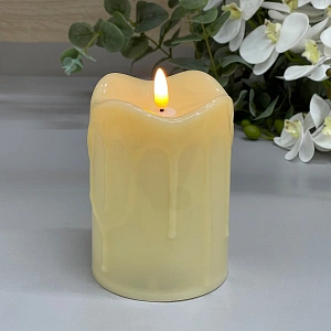 Сувенир с подсветкой "Свеча - Огонь" 9*12,5 см (работает от батареек 3 АА)