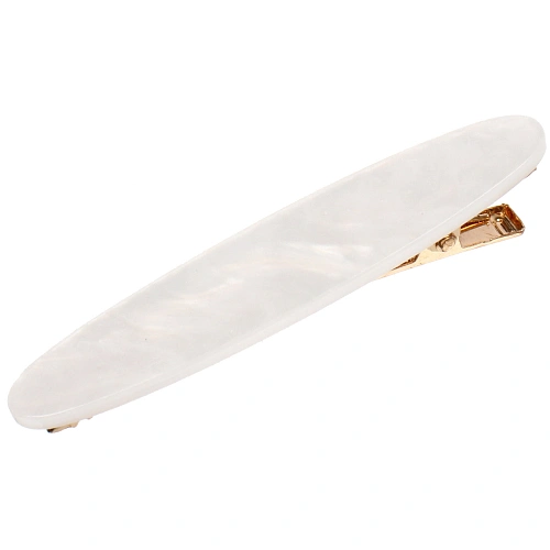 Зажим для волос ЛАВИТА, удлиненный овал, цвет белый, 6513см (белый блистер)_3