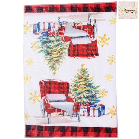 Полотенце кухонное "Wishes - Новогодний уют" 40*57 см, микрофибра 200 гр/м2
