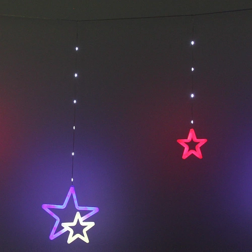 Гирлянда для дома БАХРОМА ш3м0,80,5м 672 лампы LED Звездопад, прозрачнпровод, 8 реж, IP-20,Мультицвет (возможность соедиения)_3