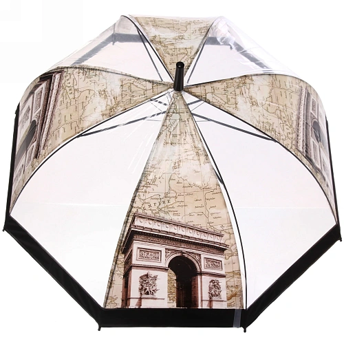 Зонт-трость женский купол Сити, 8 спиц, микс 4 цвета, d-80см, длина в слож виде 82см   _36