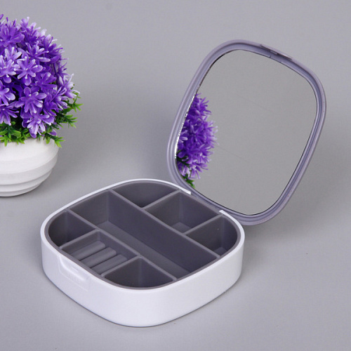 Органайзер для хранения с зеркалом ТАРТОНА, цвет серый, 103см (упаковка коробка)_3