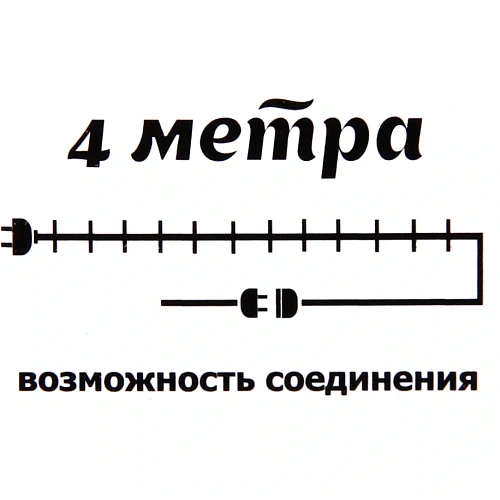 Гирлянда для дома 4,0 м 20 ламп LED с насадками ЛЬДИНКА, прозрачпров, 1 режим,IP-20 Белый (возможность соединения)_7