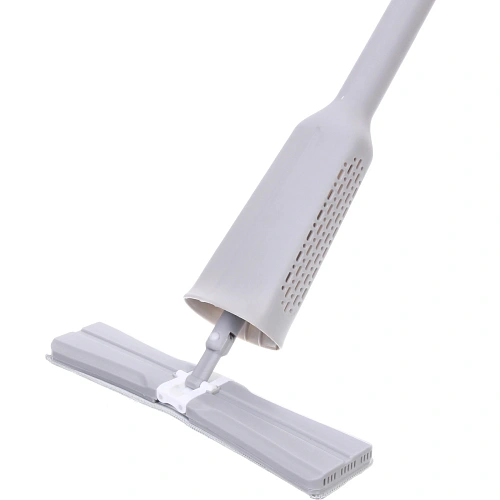 Швабра с отжимом, ручка 125 см в комплекте две насадки цвет серый_9