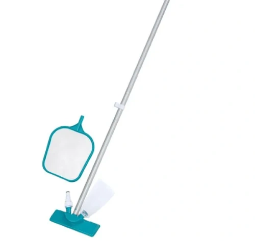 Набор для очистки бассейнов (сачок,насадка для чистки дна,ручка 1,74м) до 366 см Bestway (58013)