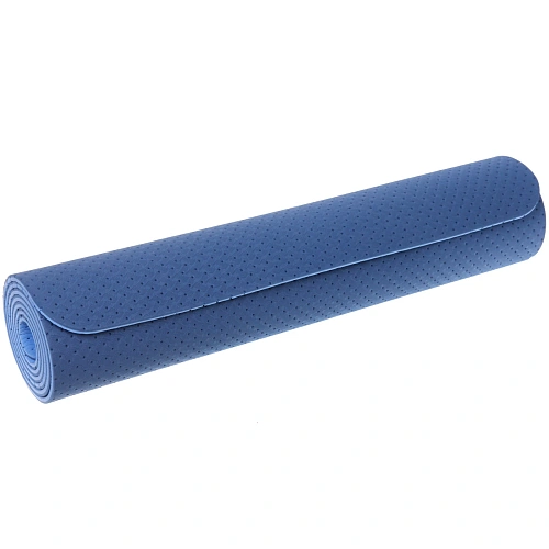 Коврик для йоги 6 мм 183х61 см Sports time перфорированный (ТРЕ), голубойсиний_9