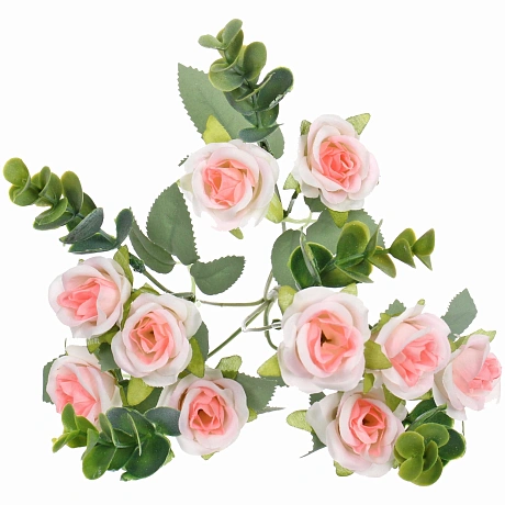 Искусственные цветы "Волшебство лета" 30см Розочки 10 цветков розовые