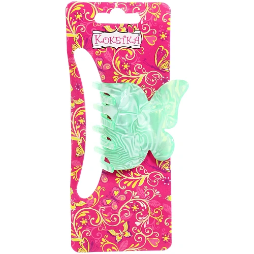 Заколка-краб для волос  ЭЙФОРИЯ ФЛО, шайла, микс 6 цветов, 4,7см (блистер Кокетка)_8