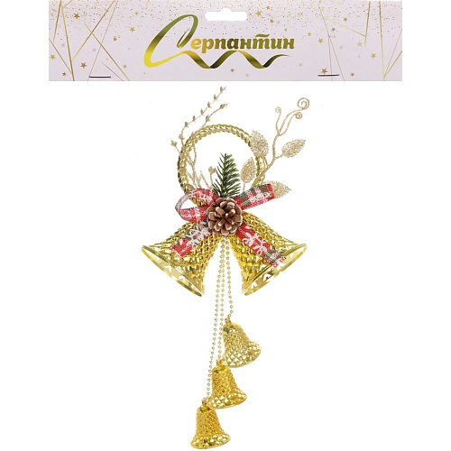 Украшение новогоднее Весёлый звон 1636 см, Золото_4