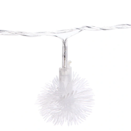 Гирлянда для дома 4,0 м 20 ламп LED с насадками ОДУВАНЧИК, прозрачпров, 1 режим,IP-20 Белый (возможность соединения)_6