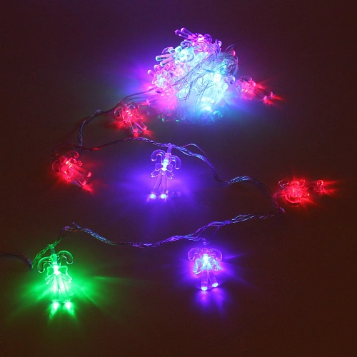 Гирлянда для дома 4,0 м 20 ламп LED с насадками КОНФЕТКИ, прозрачпров, авторежим,IP-20 RGRB (возможность соединения)_8