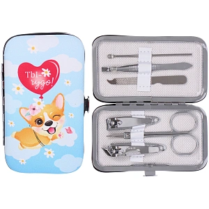 Набор для маникюра в футляре 6 предметов "ТЫ - Чудо!",11*6,5см (разработка РЦ Восток / пакет с подвесом)