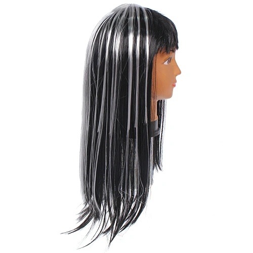 Парик карнавальный Загадочный вечер, Черно-белый_4