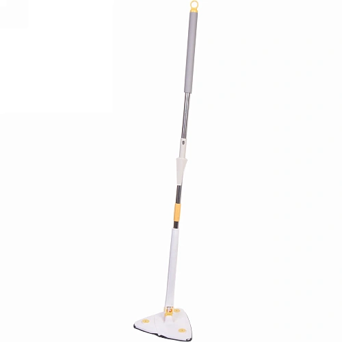 Швабра треугольная с отжимом, ручка 130 см цвет белый_3