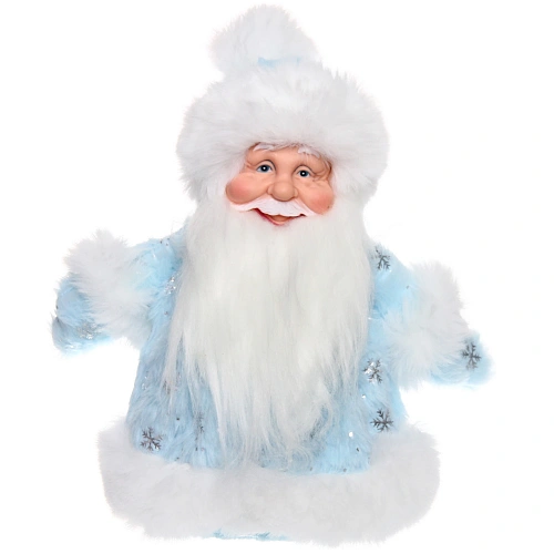 Дед Мороз для подарков и конфет Лучезарный дед Мороз 25 см (голубая шубка)_3