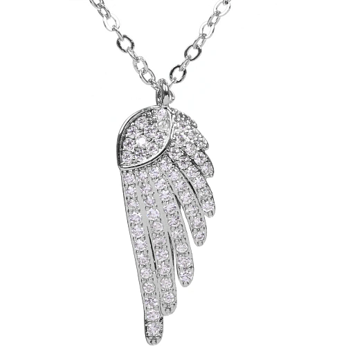 Подвеска из гиппоалергенного сплава со стразами ЭЛЛАДА, цвет серебро и золото, d-20см3см_5