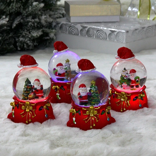 Сувенир Снежный шар Украшаем Елочку 65713 см (с подсветкой), микс_3