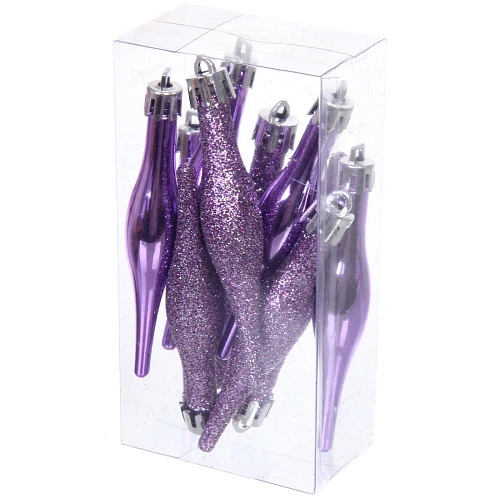 Набор ёлочных украшений Сказочная зима 45 предметов, РубинРозовыйЛаванда_12