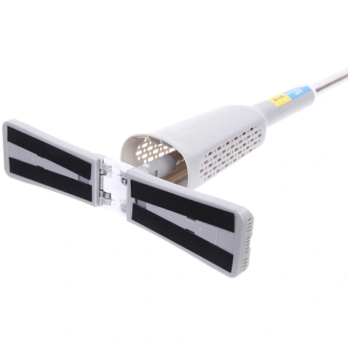 Швабра с отжимом, ручка 125 см в комплекте две насадки цвет серый_13