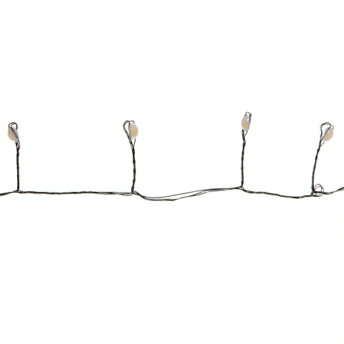 Гирлянда для дома НИТЬ Мишура-Капля 20 м 500 ламп LED, зеленый провод, постсвечение, IP-20, 220v,  Теплый белый_5