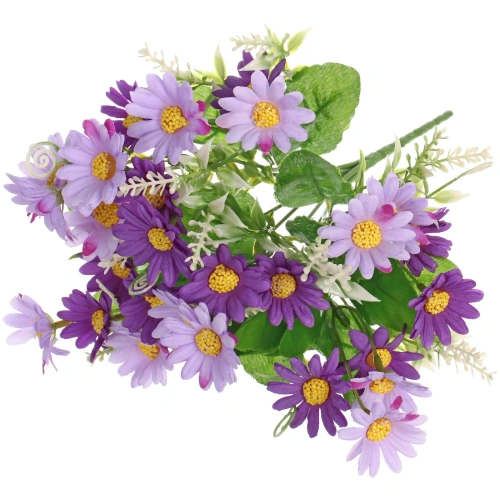 Искусственные цветы "Ромашки" 29см 28 цветков сиреневые