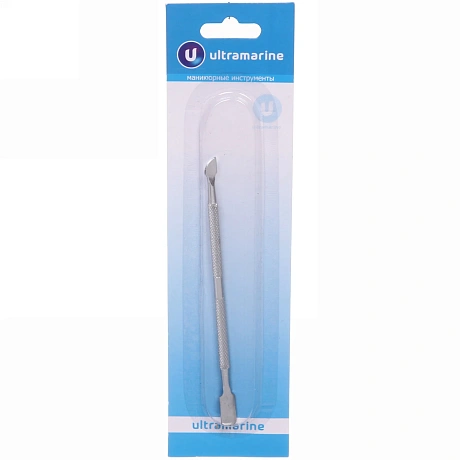 Шабер для удаления кутикулы на блистере "Ultramarine", цвет серебро, 12см