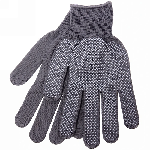 Перчатки нейлоновые "Классика" с ПВХ покрытием серые 8 р-р набор 5 пар