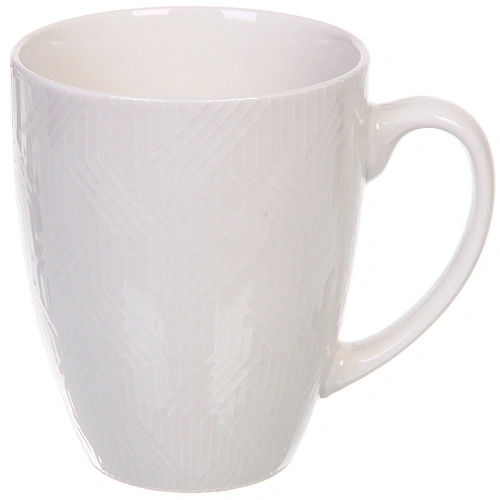 Кружка керамическая 450мл "Белая" полосы