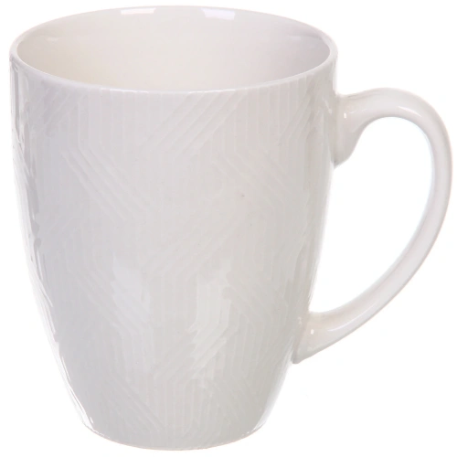 Кружка керамическая 450мл "Белая" полосы