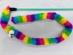 Игрушка - дразнилка на палочке "ЦапЦап", гусиничка, 45*60-65см 