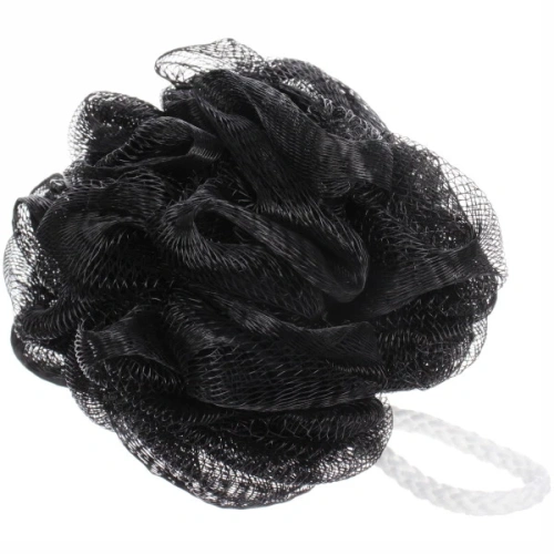 Мочалка для тела полипропиленовая "Ultramarine - Мужская", цвет черный, d-13см, 50гр (зип пакет и наклейка Ultramarine)