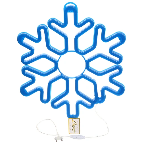 Фигура светодиодная Зимняя снежинка 38 см, (постоянное свечение), 220V, Синий_3