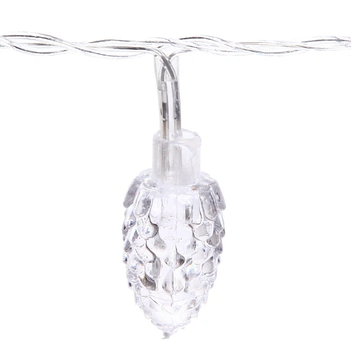 Гирлянда для дома 4,0 м 20 ламп LED с насадками ШИШКА, прозрачпров, авторежим,IP-20 RGRB (возможность соединения)_6