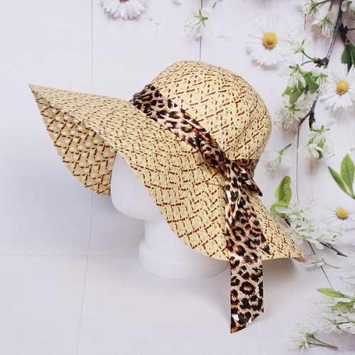 Шляпа женская с широкими полями TiraMiSu- Стелла, микс 8 цветов, р58, ширина полей 14 см_28