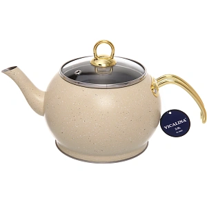 Чайник из нержавеющей стали 2л "Vicalina" турецкий бежевый VL-9352