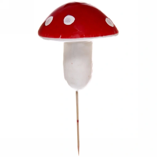Фигура на спице "Мухомор" 10*8 см (общ. высота 17 см)