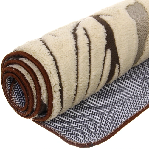 Коврик для ванной 80120 Флора бежевый_4