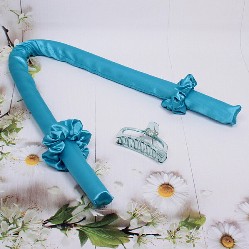 Бигуди для волос Curling- Голубой тиффани, 2285см(пакет с подвесом)_3