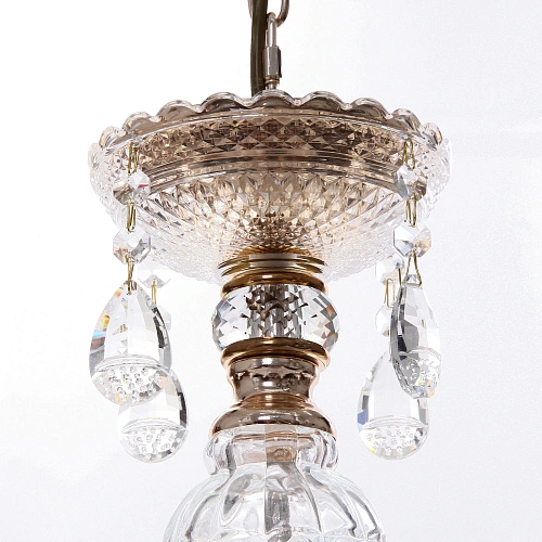 Люстра подвесная в стиле барокко Buon gusto 840Вт 25-S9040 со стеклянными основаниями_11