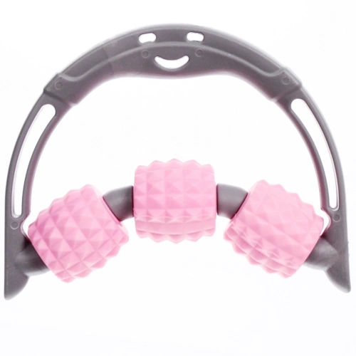 Массажер роликовый для тела "Universal" 3 ролика, 15*13*3,5 см, розовый