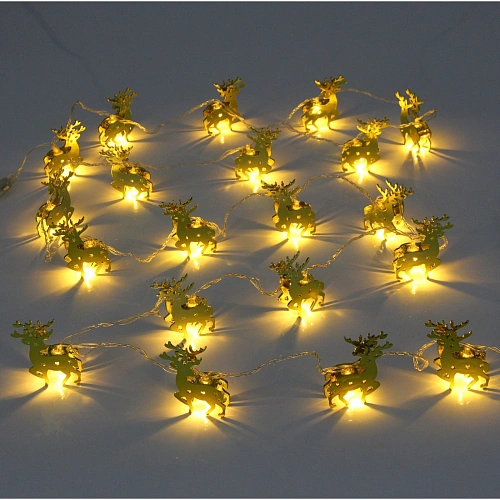 Гирлянда для дома Золотой олень 4м 20 ламп LED, 64 см прозрпров,1 реж, IP-20, Теплый белый (возможность соединения)_3