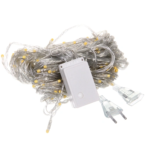 Гирлянда для дома ЗАНАВЕС Bright light Водопад 3м3м 240 ламп LED, IP-20, 8 режимов Теплый белый (возможность соединения)_5