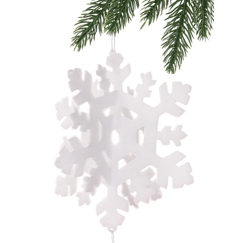 Украшение новогоднее Снежинки белые d20d16d12 см_6