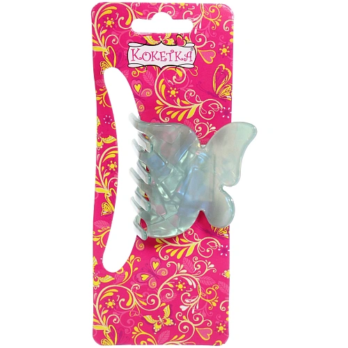 Заколка-краб для волос  ЭЙФОРИЯ ФЛО, пинто, микс 6 цветов, 4,7см (блистер Кокетка)_12
