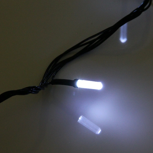 Гирлянда для дома Кристаллы  5 м 36 ламп LED черный пров, 8 реж, IP-40, Белый (возможность соединения)_11